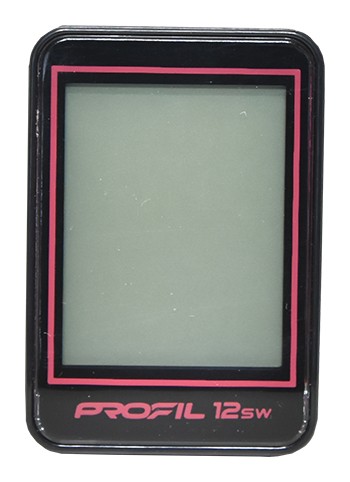 Cyklocomputer PROFIL-1501 12SW bezd. černo-růžový