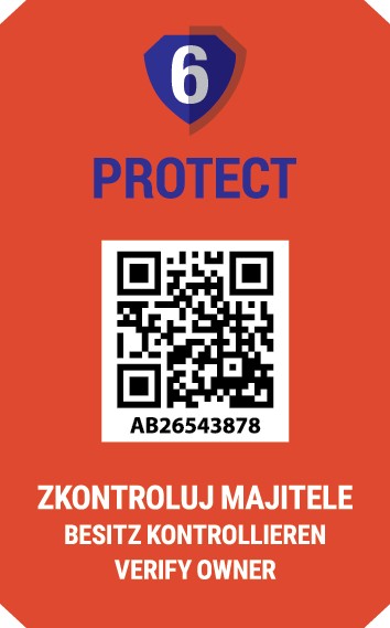 Inteligentní známka PROTECT6 - červená